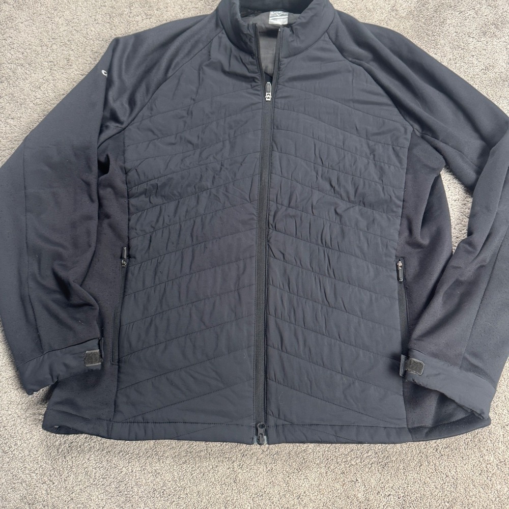 Callaway Golf Men's XL Full Zip Weather Series Black Quilted Jacket